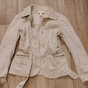 LOFT Cream Trench Coat